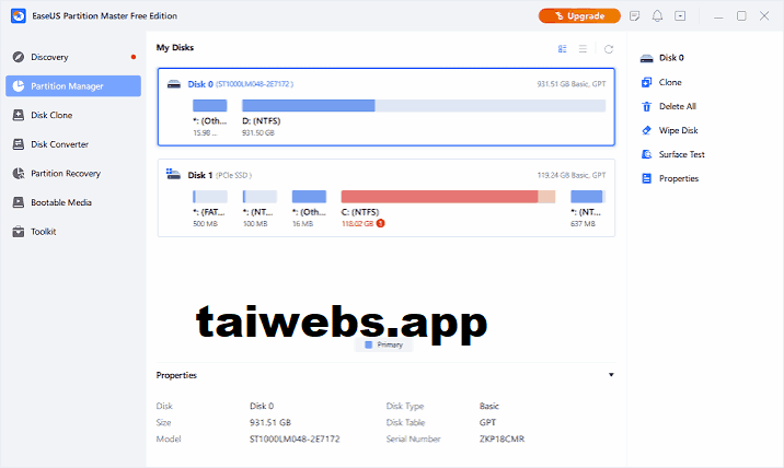 EaseUS Partition Master