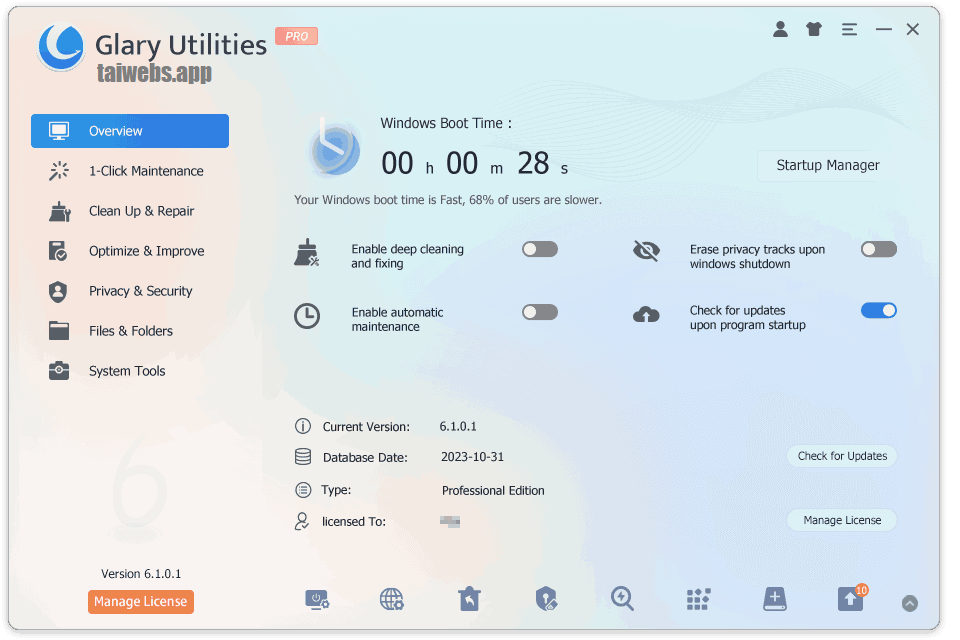 Glary Utilities Pro